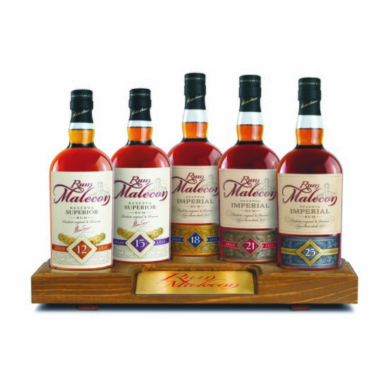Malecon Rum Reserva Superior Expozitor Pachet 12 Ani, 15 Ani, 18 Ani, 21 Ani, 25 Ani, 40%, 0.7L