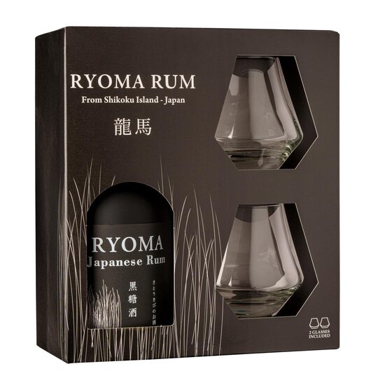 Ryoma Japanese Rum cu 2 pahare, 40%, 0.7L