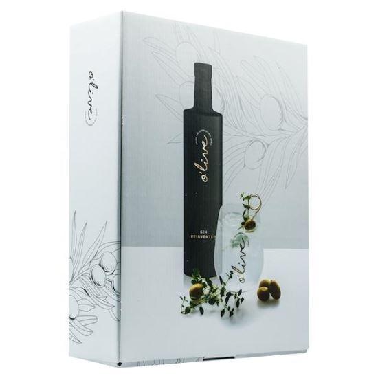 Gin O'live cu 2 pahare, 40%, 0.5L