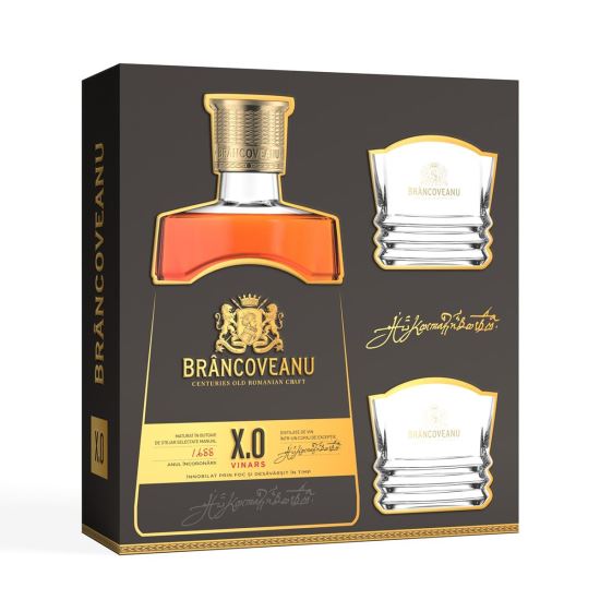 Brancoveanu XO cu 2 Pahare, 40%, 0.7L